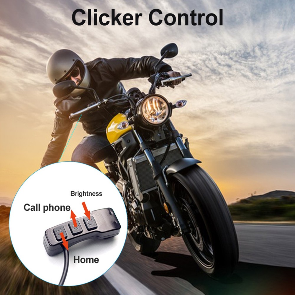 Motorcycle GPS CarPlay Screen Wireless Android Auto 5.5" Touchscreen Waterproof