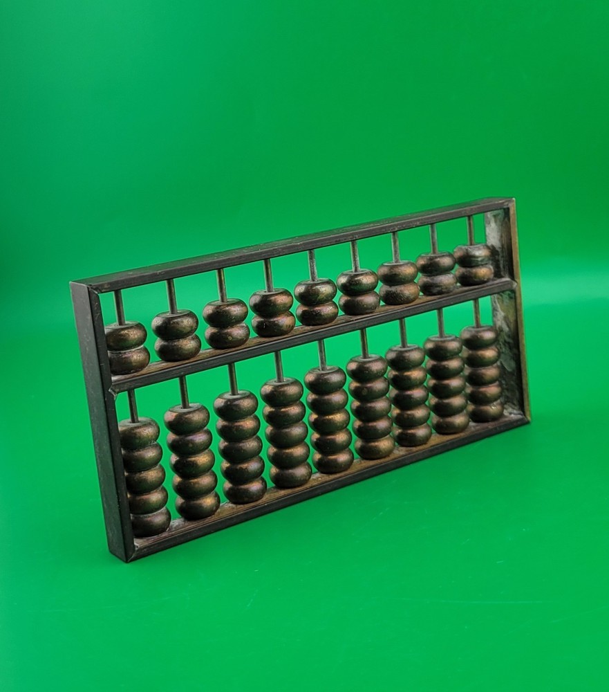 Vintage Solid Brass Abacus 6” x 3”