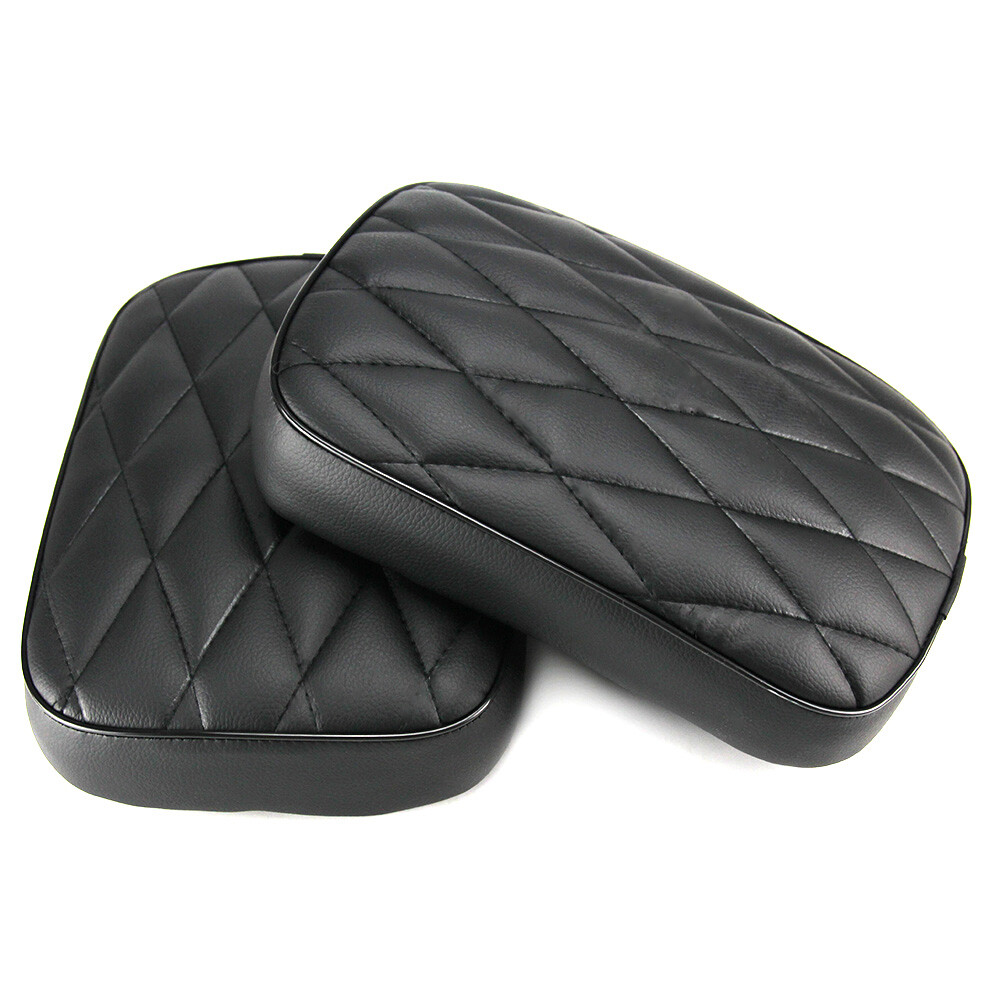 6/8 Suction Cup Rectangular Pillion Passenger Pad Seat For Harley Chopper Custom