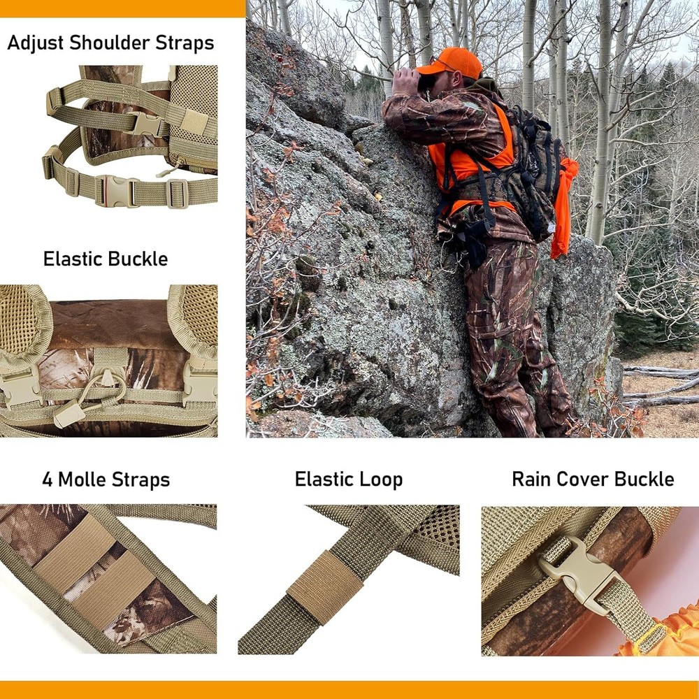 Binocular Harness Chest Pack with Detachable Rangefinder Pouch