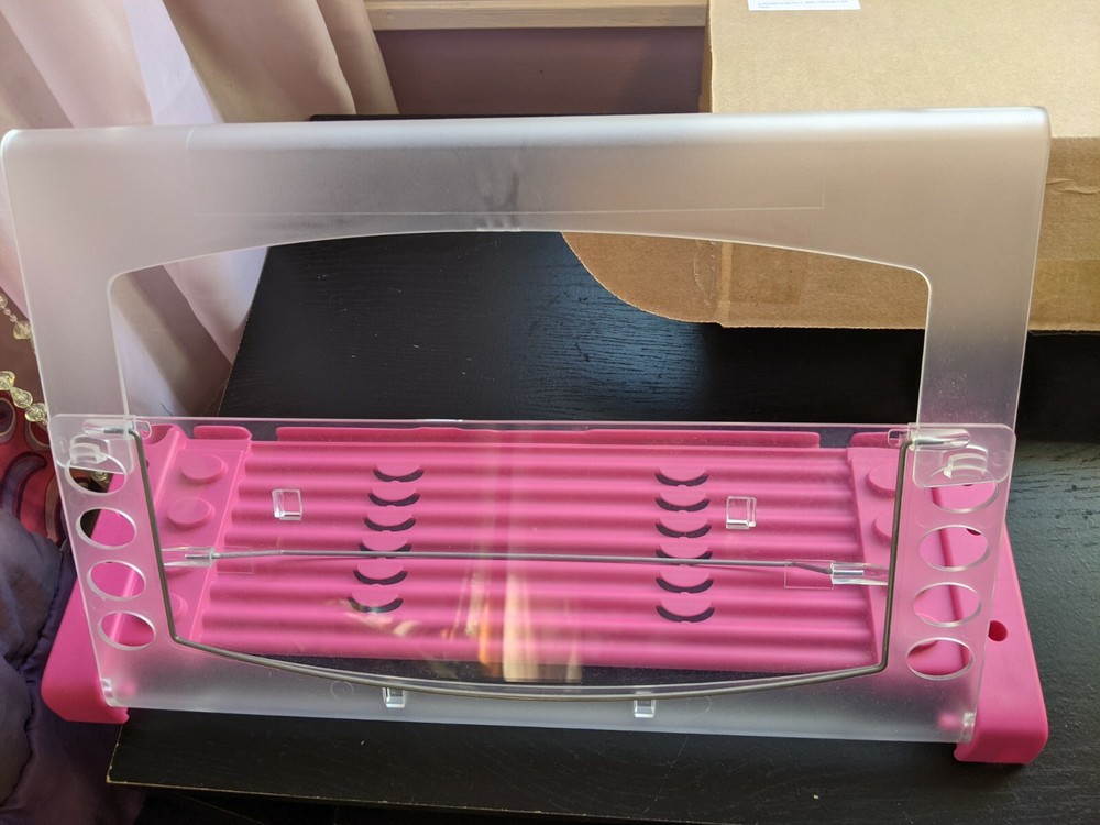 VU RYTE MEMOSCAPE COMPUTER DOCUMENT PAPER HOLDER ORGANIZER HOT PINK ADJUSTABLE