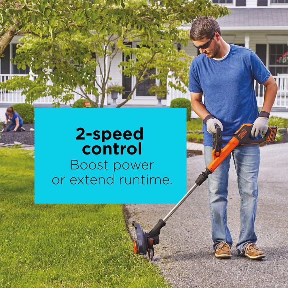 Black and Decker 20V MAX 2 Speed String Trimmer/Edger-LST522