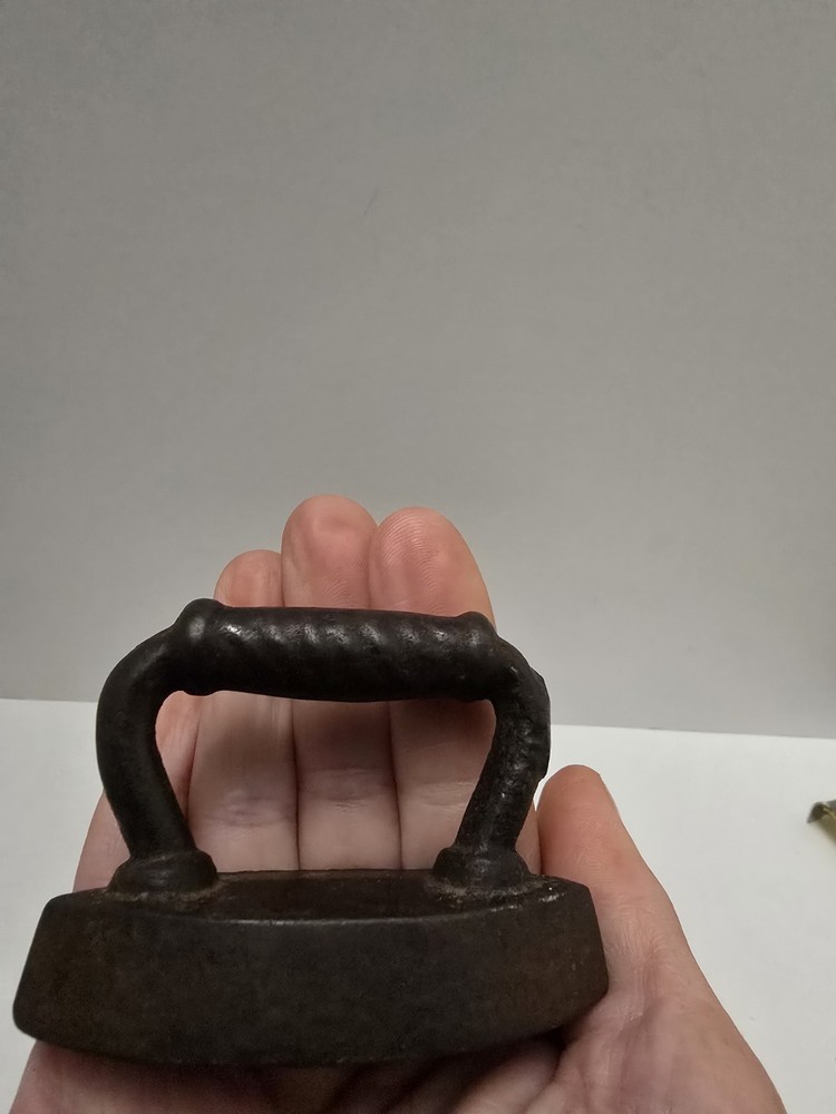 Antique Mini Cast Iron Sad Iron, 3"
