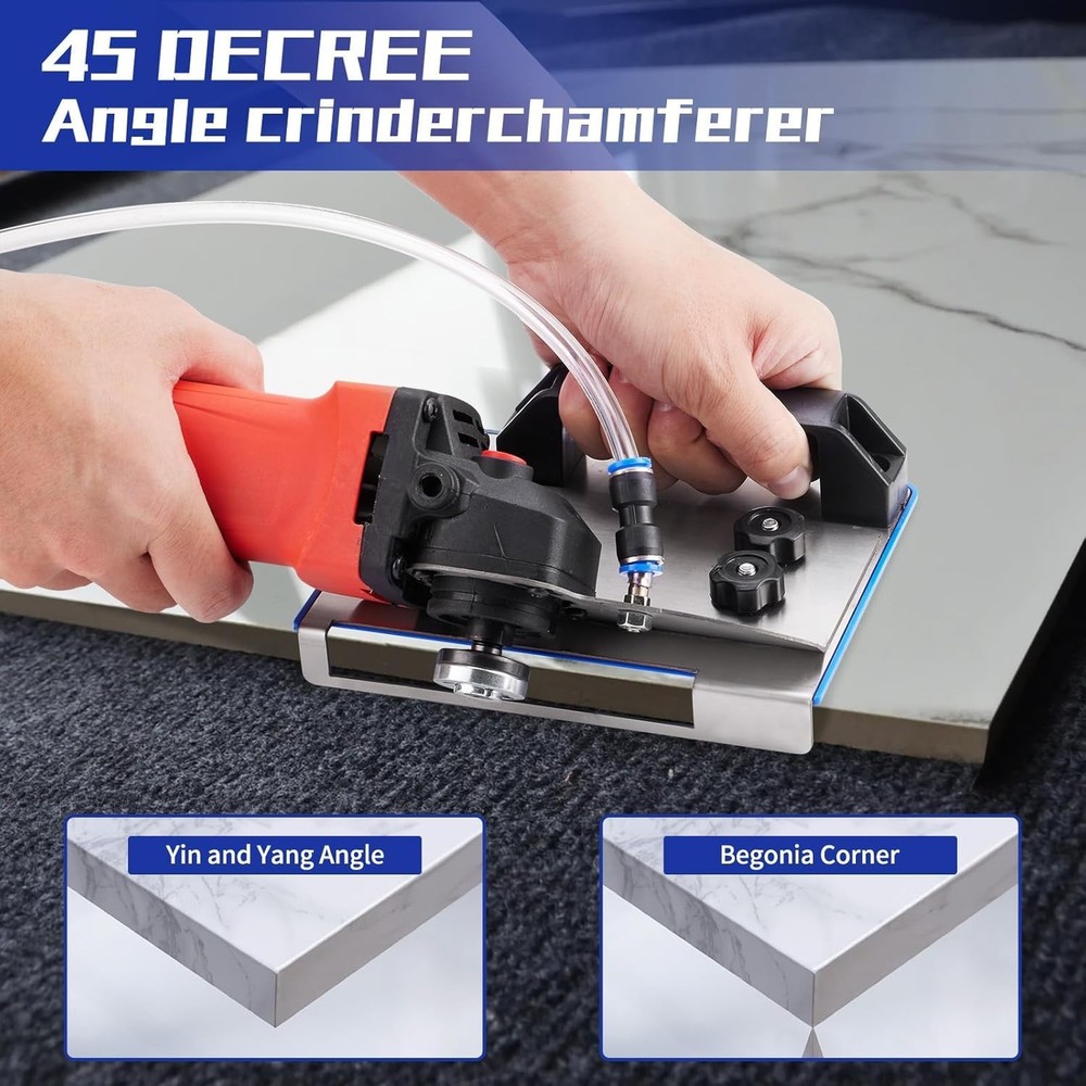 45 Degree Tile chamfering Tool Angle Grinder Stand for 45° Tile Cutting 100-T...