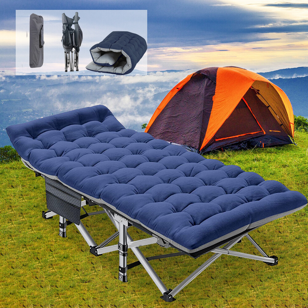 Barbella Folding Camping Cot folding Bed Military Cot Sleeping Bed With Bag Mat