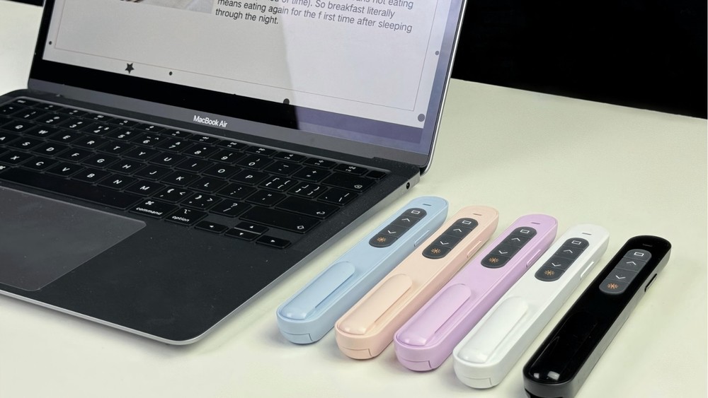 Wireless Presentation Clicker for PowerPoint, USB C Remote with Volume Control