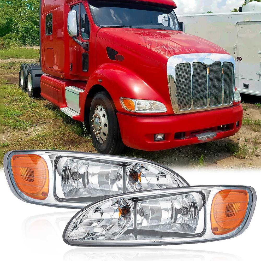 SEPEY Headlights for Peterbilt 386, Replacement Headlights Headlamps Assembly...