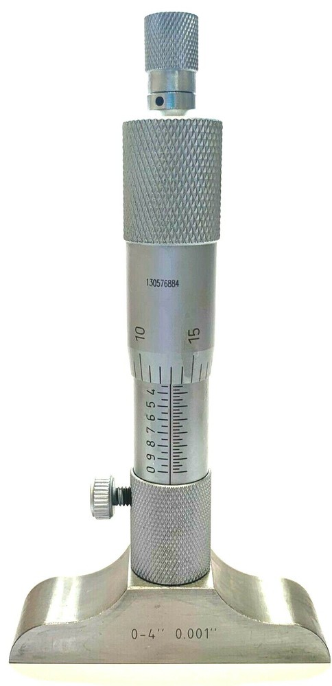 0-4" DEPTH MICROMETER W/ 2-1/2" BASE - 001" RESOLUTION