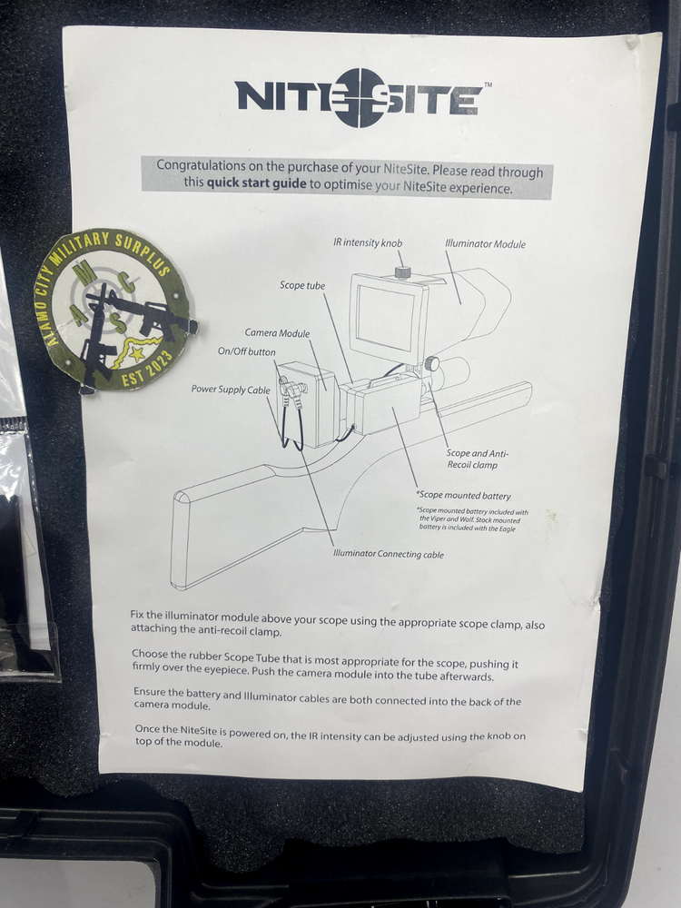 NiteSite Wolf Night Vision Device Scope System