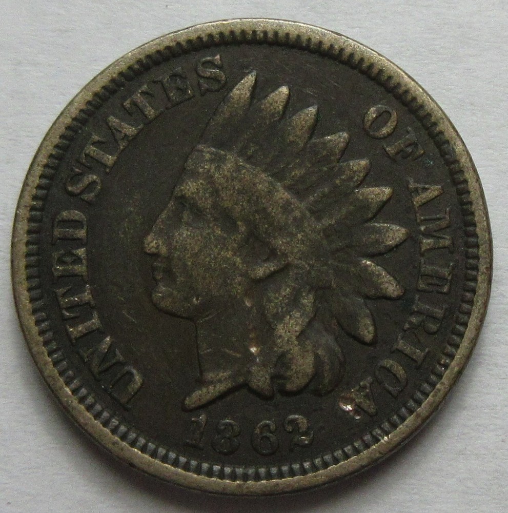1862 Indian Cent -Fine- (#53U)