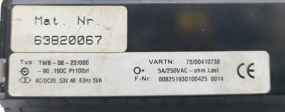 Jumo ITron TWB-08-000-22/000 Compact Microprocessor Controller 1349