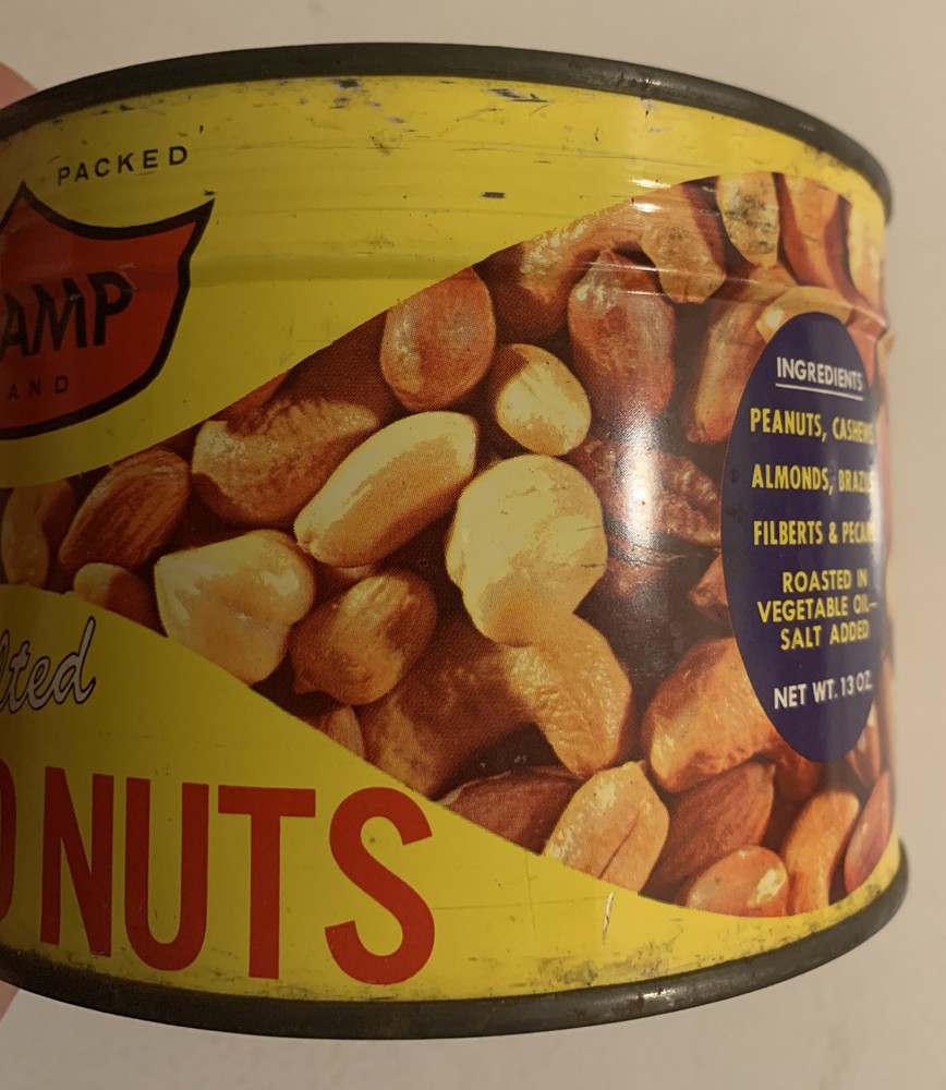 Vintage Champ Mixed Nuts Key Tin Unopened NOS Full Sealed