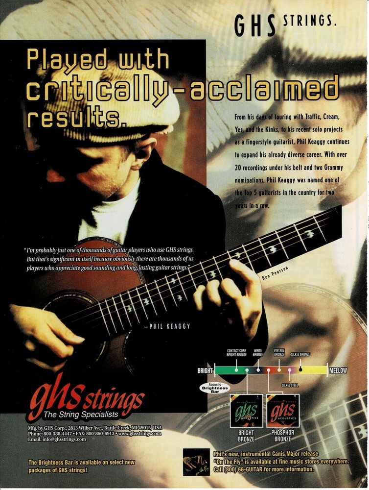 GHS Strings - PHIL KEAGGY - 1998 Print Advertisement