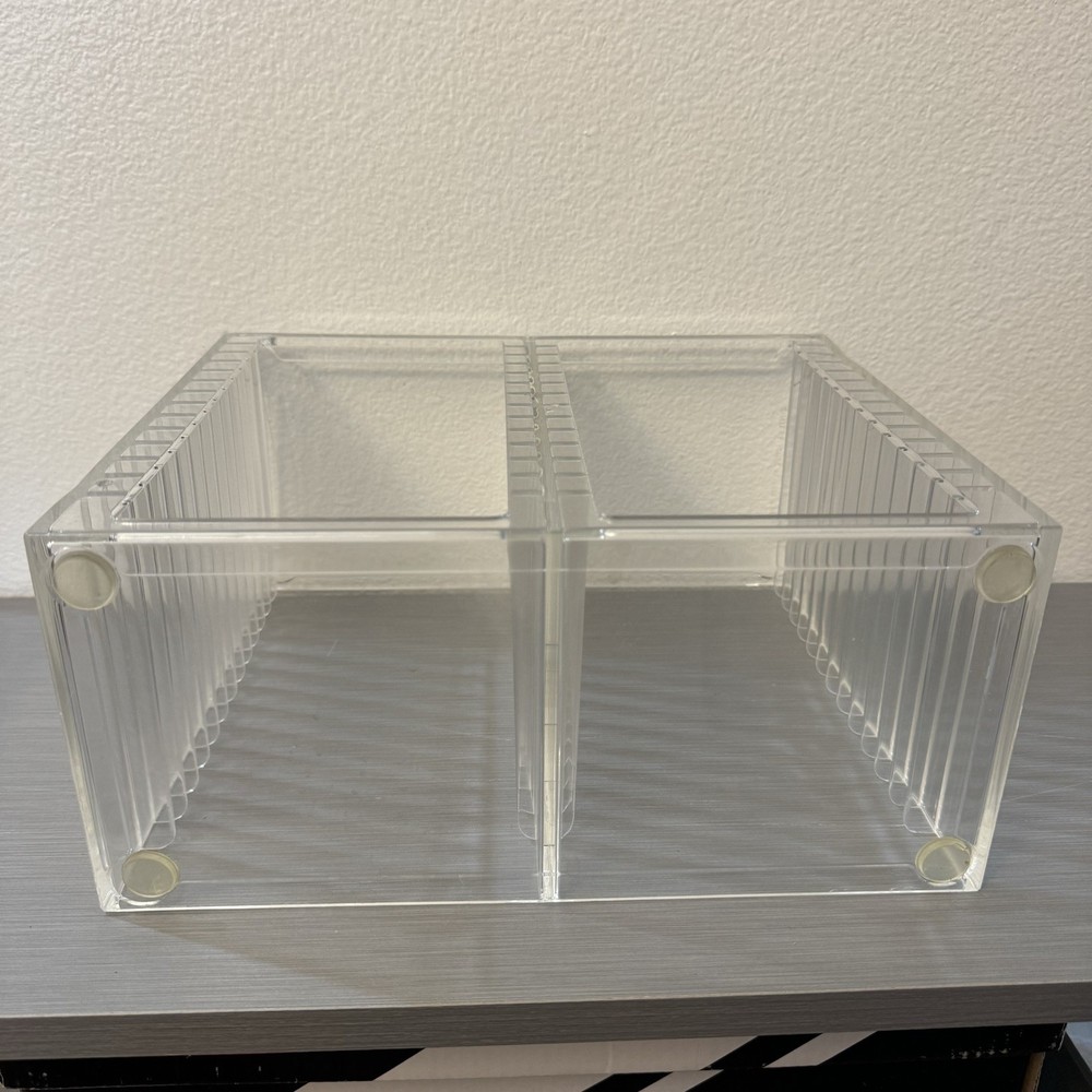 Vintage 1993 Clear Acrylic CD Holder – Stackable Media Storage organizer