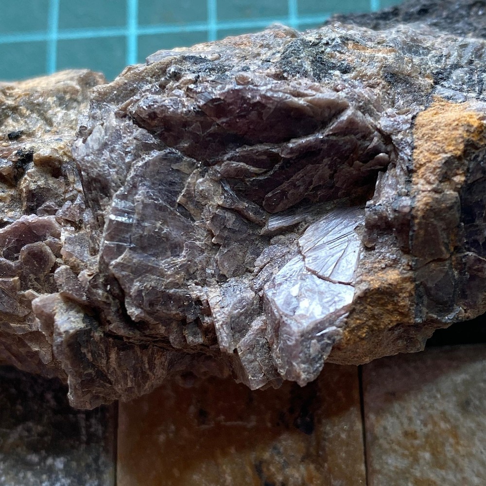 AXINITE ON MATRIX FROM BOTALLACK, ST JUST, CORNWALL 152g MF258