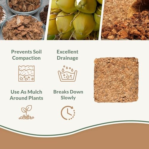 Organic Coco Chips for Plants (10lbs) - Coco Coir Chips - Coco Chips (10lbs)