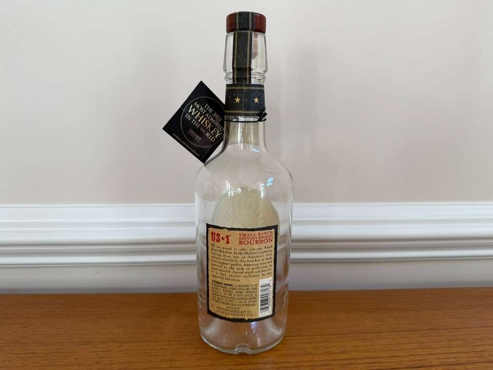 Mcihter's Bourbon Whiskey, 750 ml empty bottle