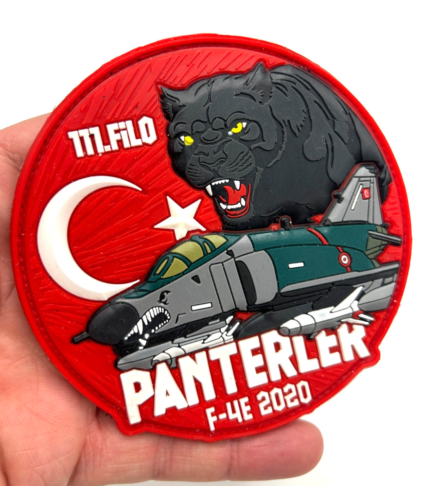 F-4 PHANTOM -TURKISH AIR FORCE- 111th SQUADRON PANTHERS -HIGH QUALITY PVC PATCH