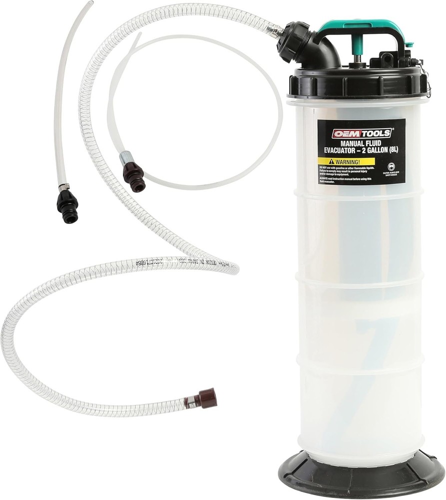 Effortless Fluid Changes: 2 Gallon Manual Oil Extractor with Dipstick Adapters