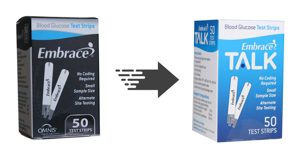 Embrace Blood Glucose Test Strips 100 Glucose Test Strips