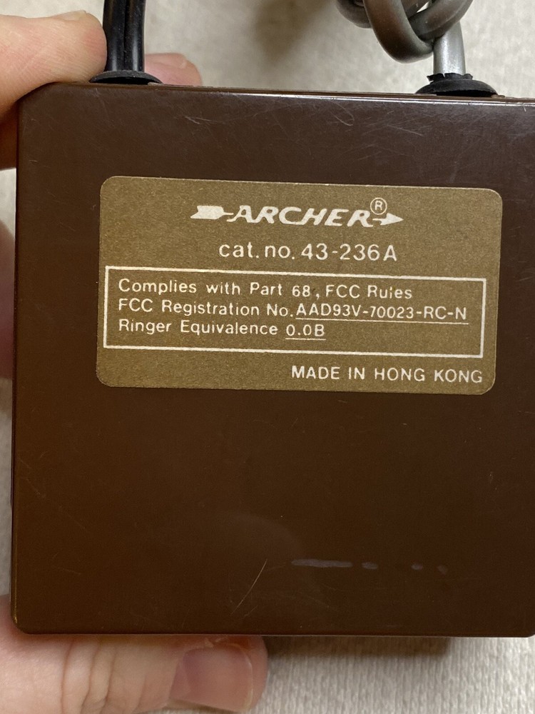 Genuine Archer 43-236B Telephone Automatic Recording Control Cable