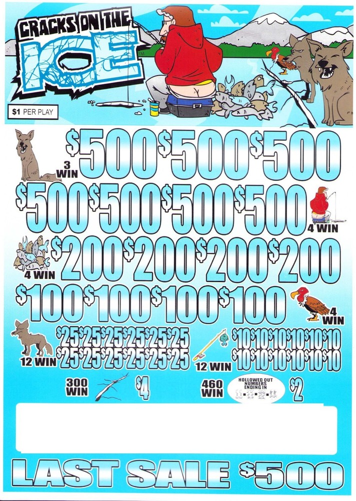 Pull Tab Tickets - Jar - Game - Cracks on the Ice - 10,020 ct