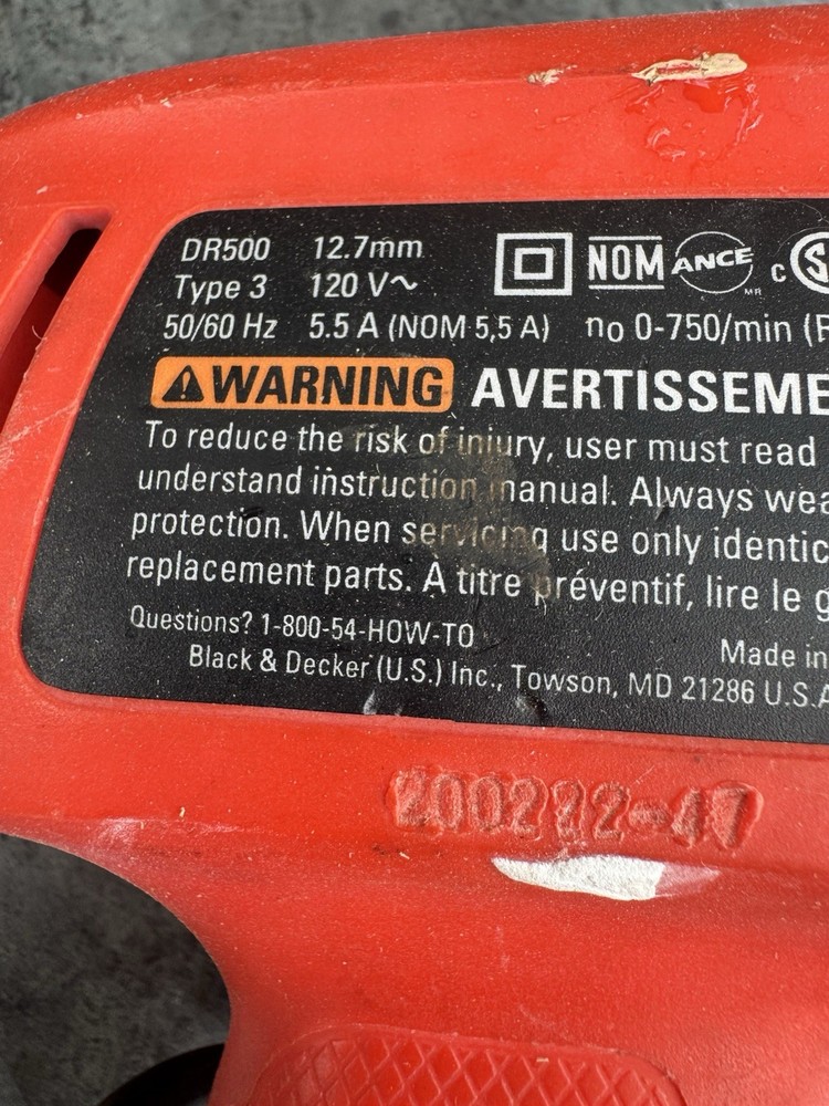 Black & Decker Drill Corded DR500 Type 3 13mm