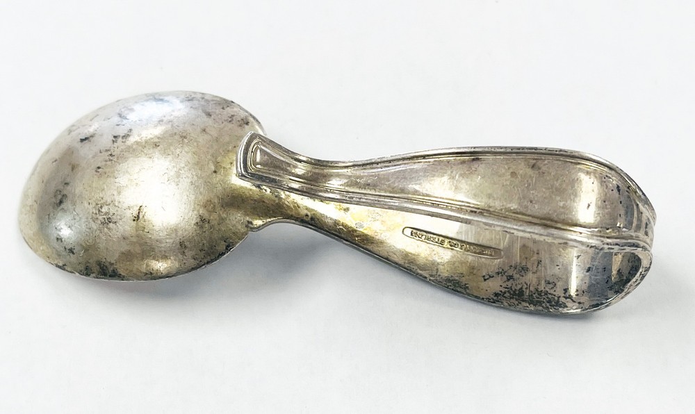 Tiffany & Co Sterling Silver Baby Spoon Stork Loop Pattern 3.75" ~ No Mono