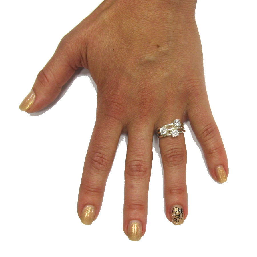 Sterling Silver Ring Hallmarked Solid 925 With 3x5mm Cubic Zirconia Empress