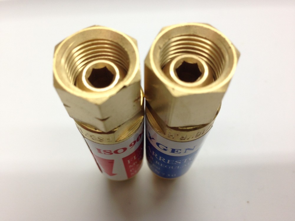 ACETYLENE & OXYGEN FLASHBACK ARRESTOR #288 SET TORCH WELDING ISO 9001