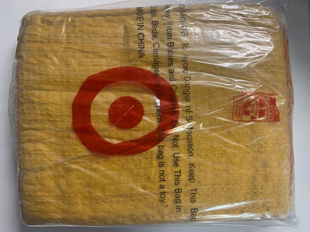 New - Oversized 80”x60” Waffle Weave Bed Throw - Gold