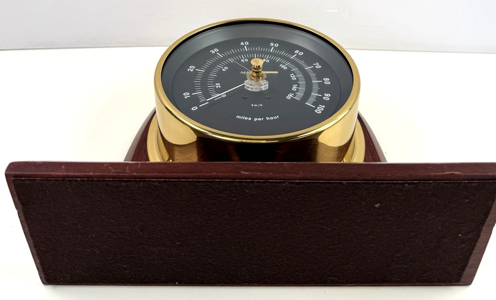 Maximum Wind & Weather Instruments Wind Speed Gauge Wood Case Mount