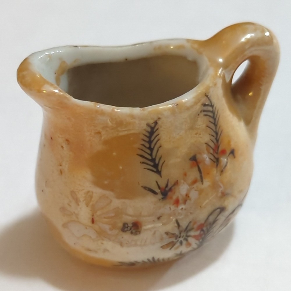 Vintage Ceramic Miniature Jug Peach Luster Mini
