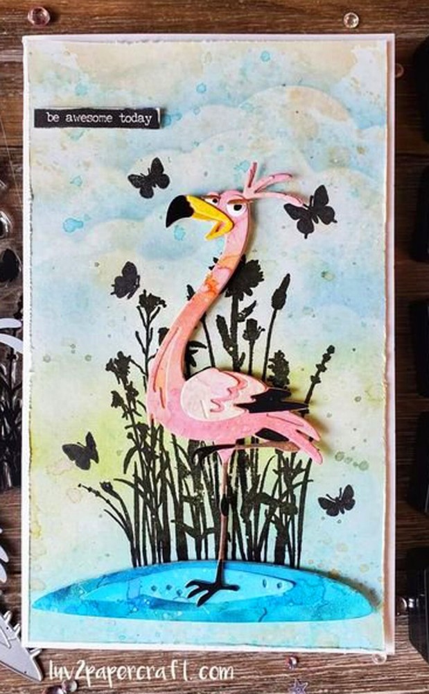 Sizzix Thinlits 9pc set - Gladys Colorize #665851 Retail $24.99 design Tim Holtz