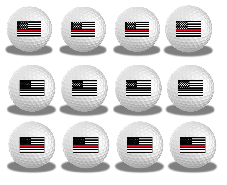 Thin Red Line Golf Balls 12 Pack - Great Gift Idea