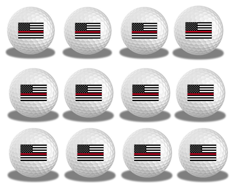 Thin Red Line Golf Balls 12 Pack - Great Gift Idea