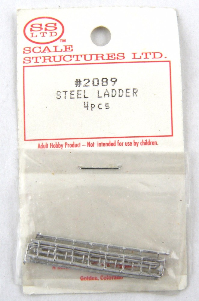 HO Scale Steel Ladder (4pcs) - Scale Structures LTD #2089