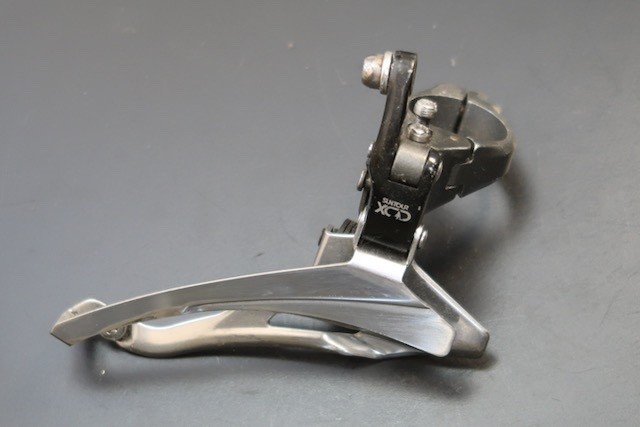 6 speed Suntour XCD triple front derailleur 28.6 Bottom pull