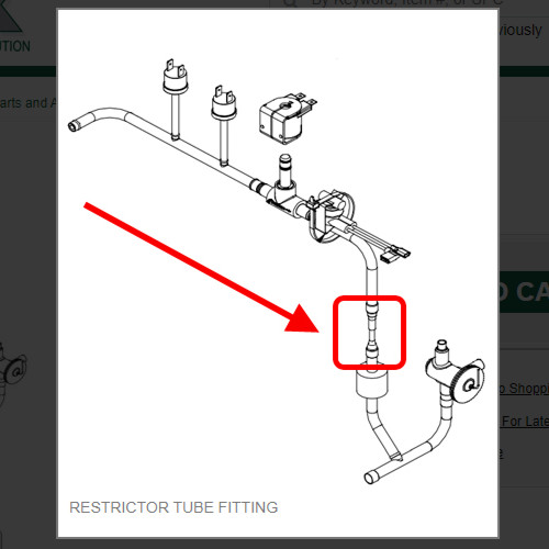 RESTRICTOR TUBE FITTING #9091179-01
