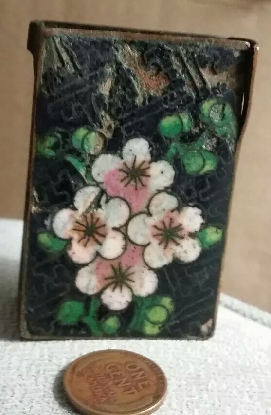 Vintage Small Metal Case, For a matchbox