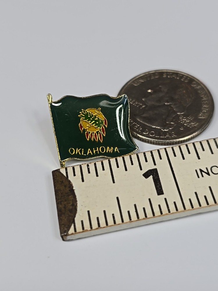 Oklahoma Flag Souvenir Lapel Pin Small Size