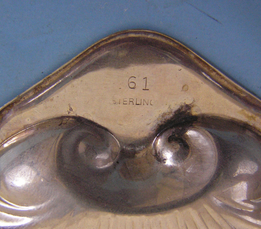 Revere Silversmiths (?) Sterling Silver Shell Shaped Trinket Ring Dish #61 (U)