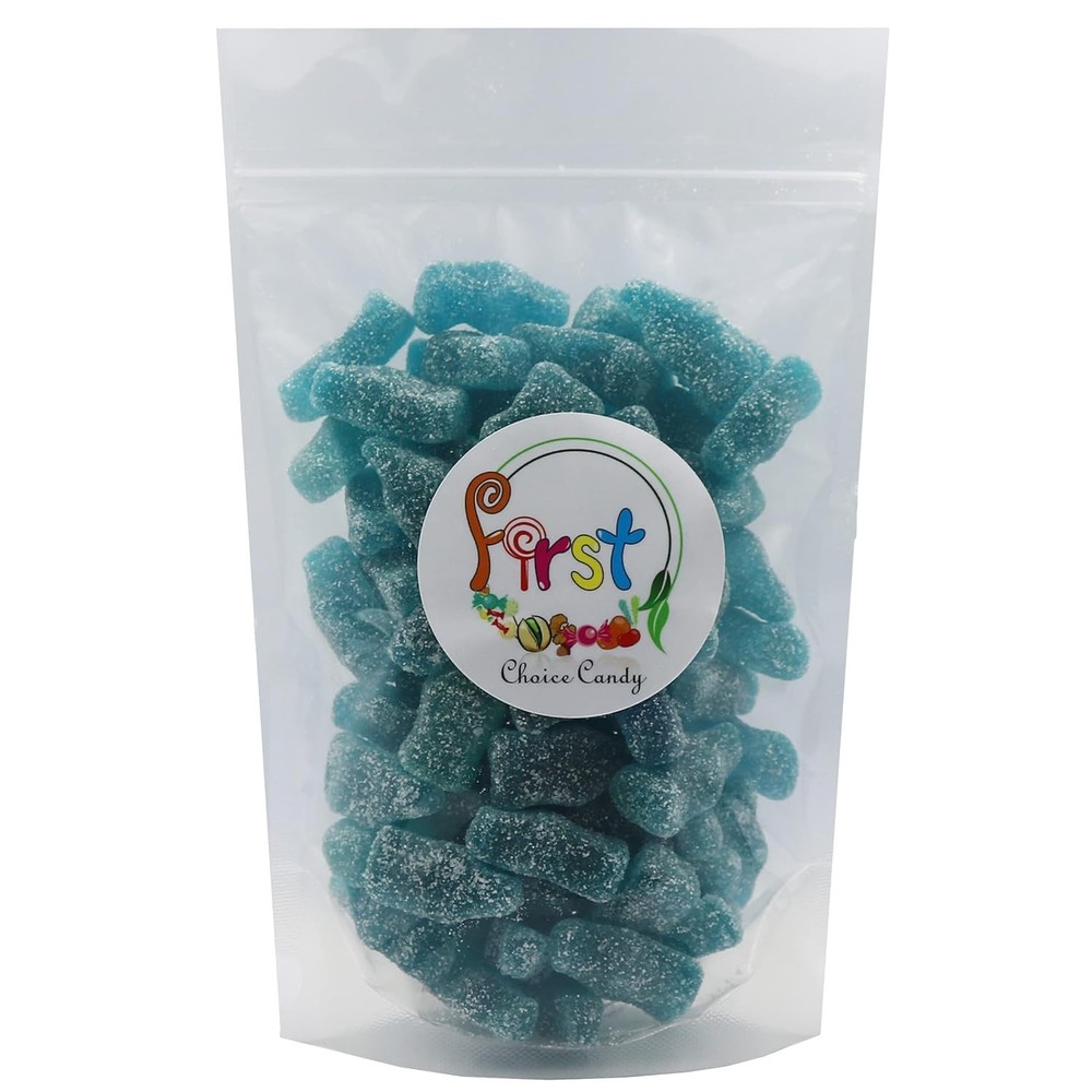 FirstChoiceCandy Sour Mini Gummy Soda Bottles (Blue Raspberry)