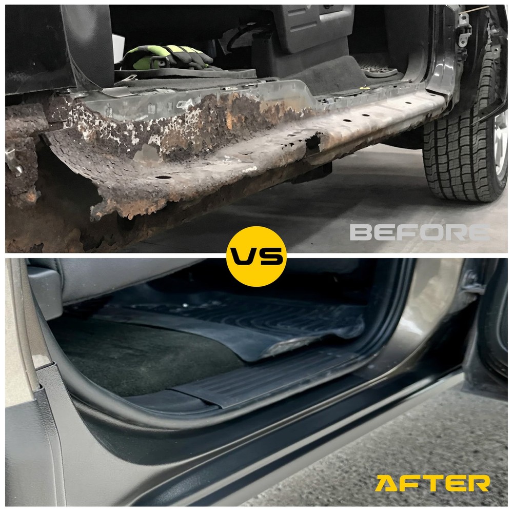 For Ford Expedition 2003-2017 Outer Rocker Panels Pair Steel Black Rust Repair