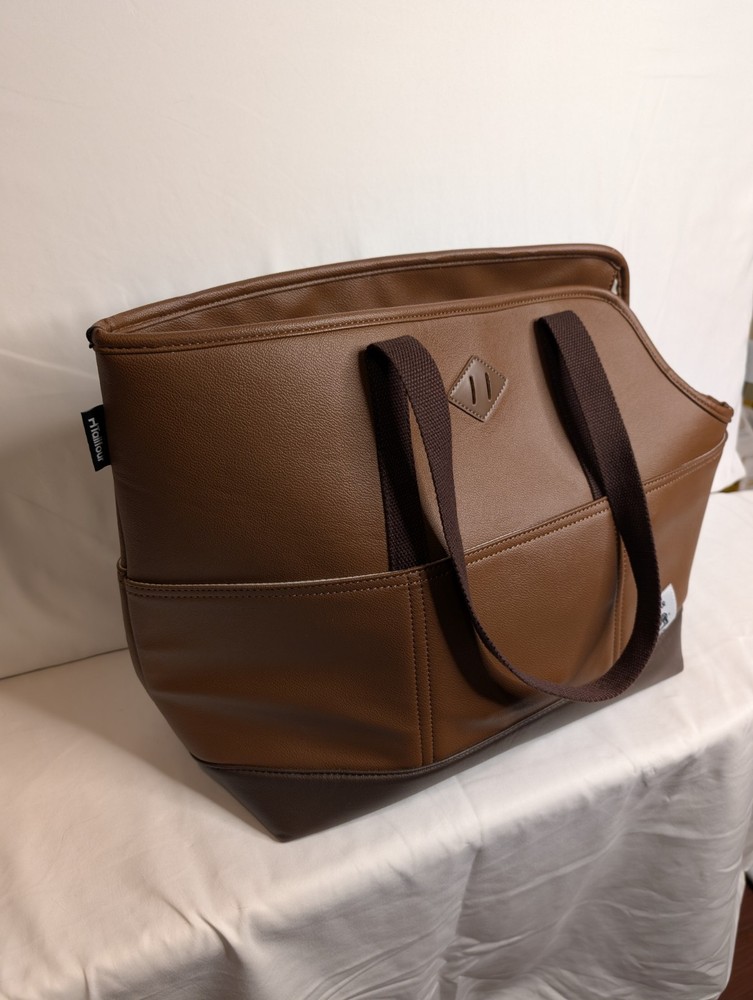 Tailfour Leather Dog Carrier, External Storage Pockets
