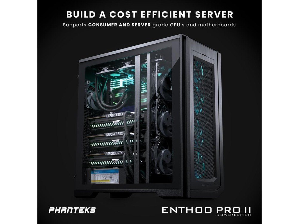 Phanteks Enthoo Pro 2 Server Edition – SSI-EEB Motherboard support, 11-PCI slots