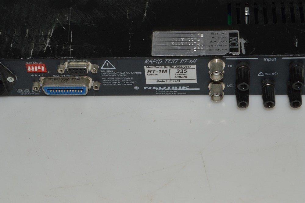 *TC* NEUTRIK RAPID-TEST RT-1M 335 MULTITONE AUDIO ANALYZER (GRM55)