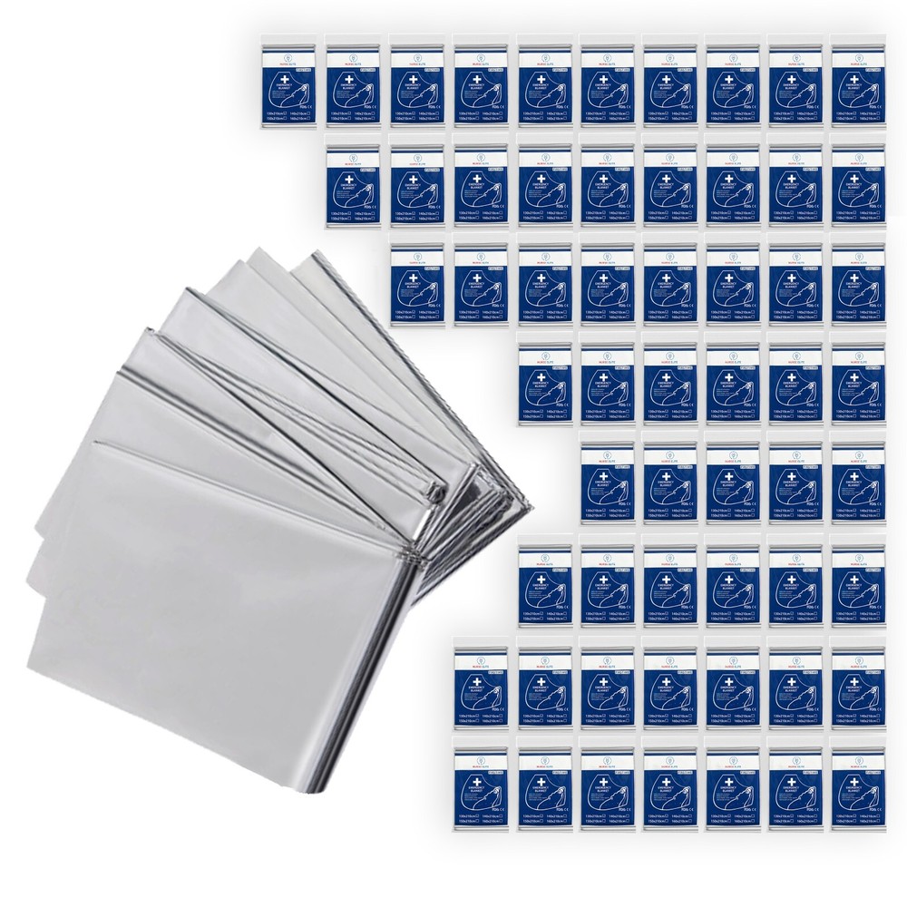 NURSE ELITE Emergency Rescue Thermal Blanket -  50 Pack