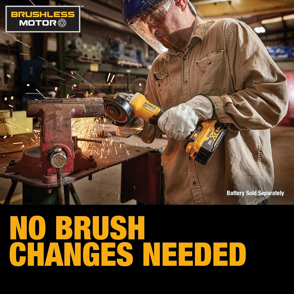 20V MAX* Angle Grinder Tool Cordless Brushless, 4 1/2 Inch, with Paddle Switch a