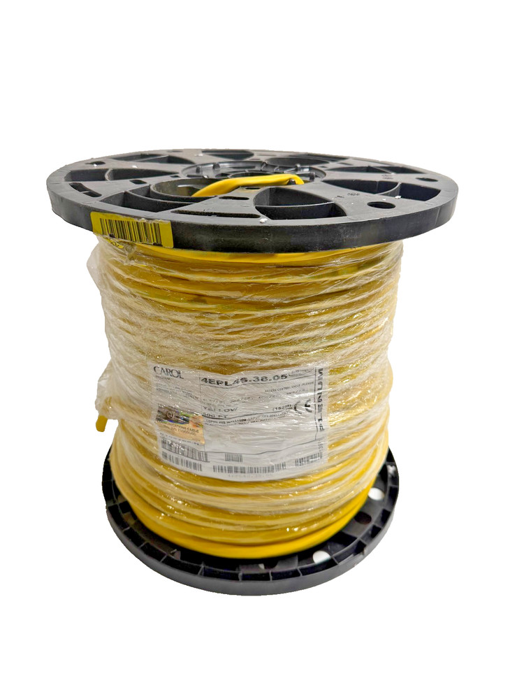CAROL 4EPL4S.38.05 Access Control Cable, Plenum, 16 Wire, Yellow, 500ft 3PYV7